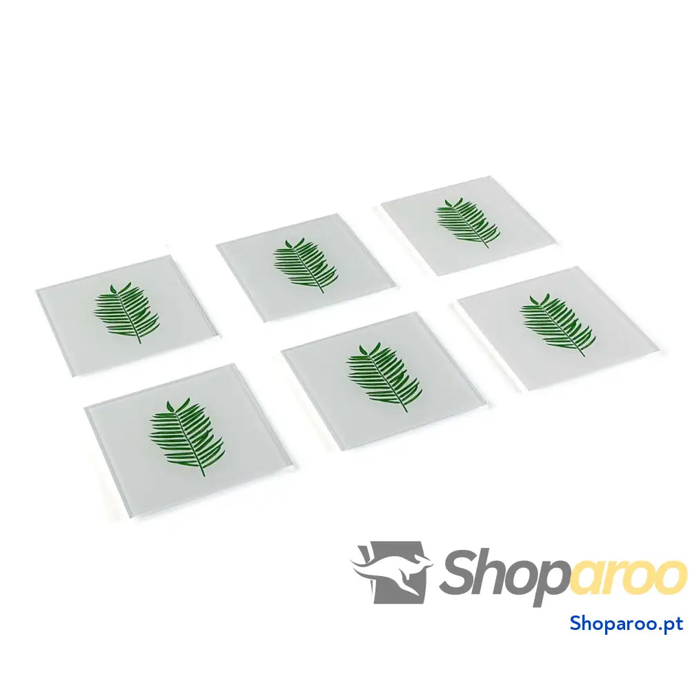 Base para Copos Versa Folhas (6 Peças) (11 x 11 x 4 cm)