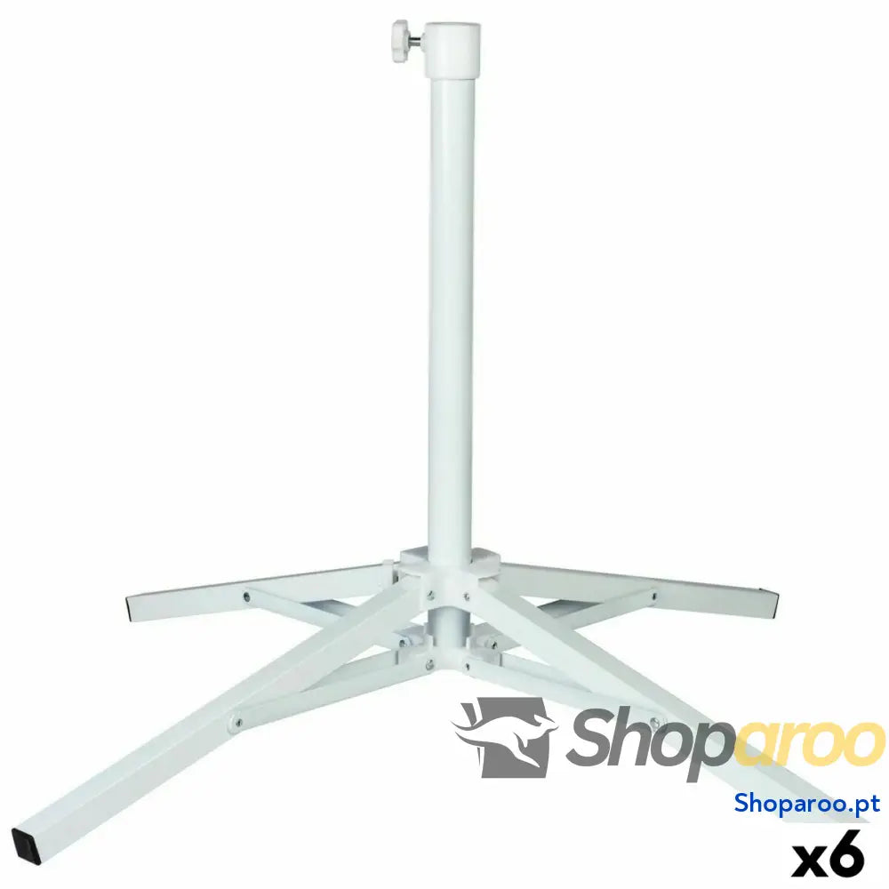 Base para Guarda-Sol Aktive Branco Metal 65 x 60,5 x 65 cm (6 Unidades)