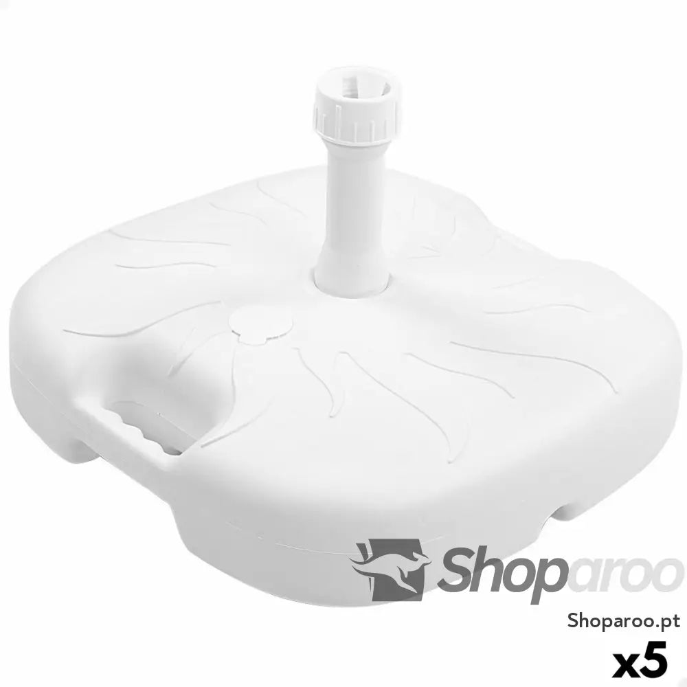 Base para Guarda-Sol Aktive Branco Ø 32 mm Ø 20 mm 45 x 29 x 45 cm (5 Unidades)