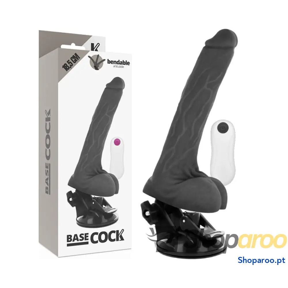 BASECOCK VIBRADOR ARTICULVEL CONTROLE REMOTO PRETO 18.5 CM O 4