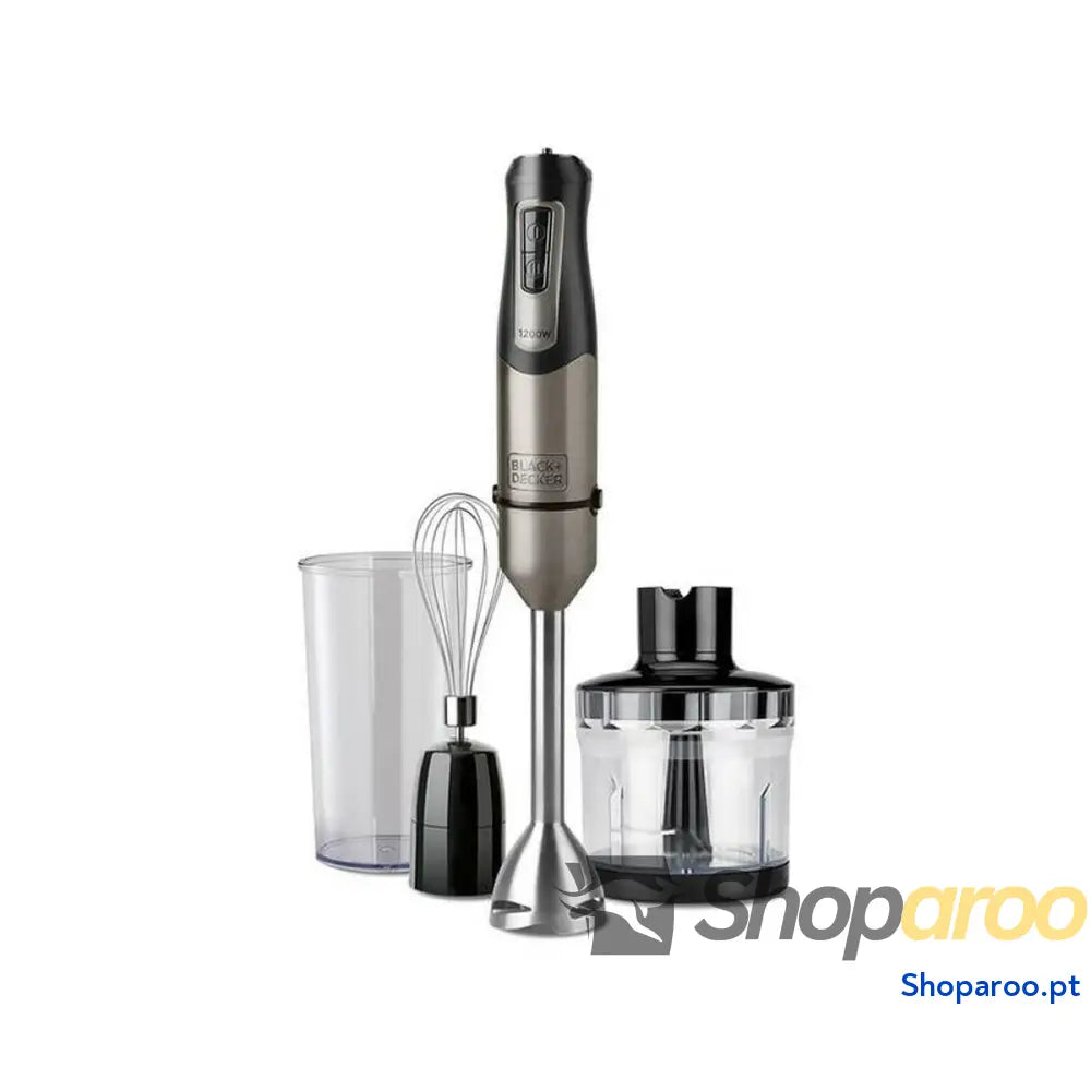 Batedeira de Mão Multifunções com Acessórios Black & Decker ES9160140B Preto Cinzento Prateado 1200 W
