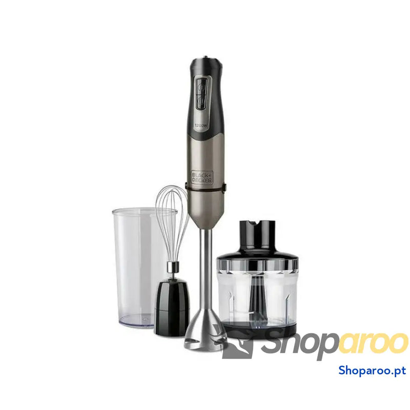 Batedeira de Mão Multifunções com Acessórios Black & Decker ES9160140B Preto Cinzento Prateado 1200 W