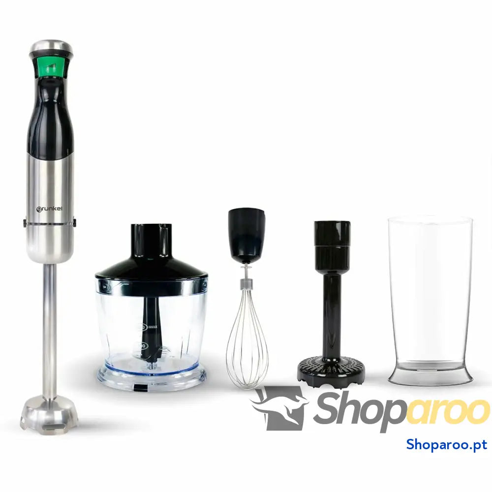 Batedeira de Mão Multifunções com Acessórios Grunkel Preto Prateado 800 W