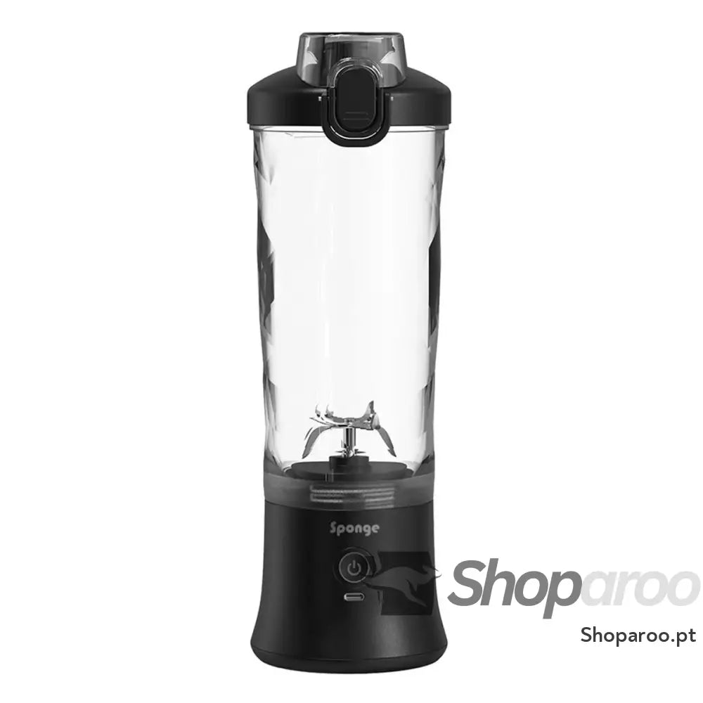 Batedora de Copo Sponge 703674402216 Preto Transparente 600 ml