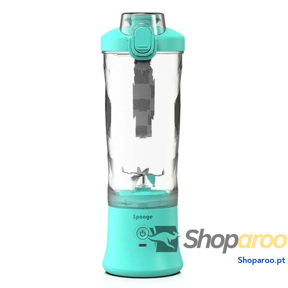 Batedora de Copo Sponge 703674402223 Transparente Turquesa 600 ml