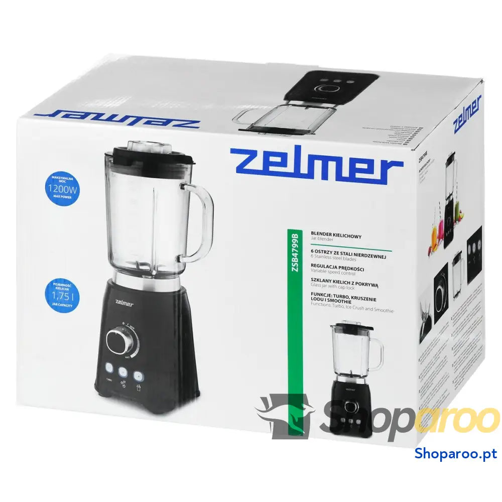 Batedora de Copo Zelmer ZSB4799B Preto Transparente 1200 W 1,75 L