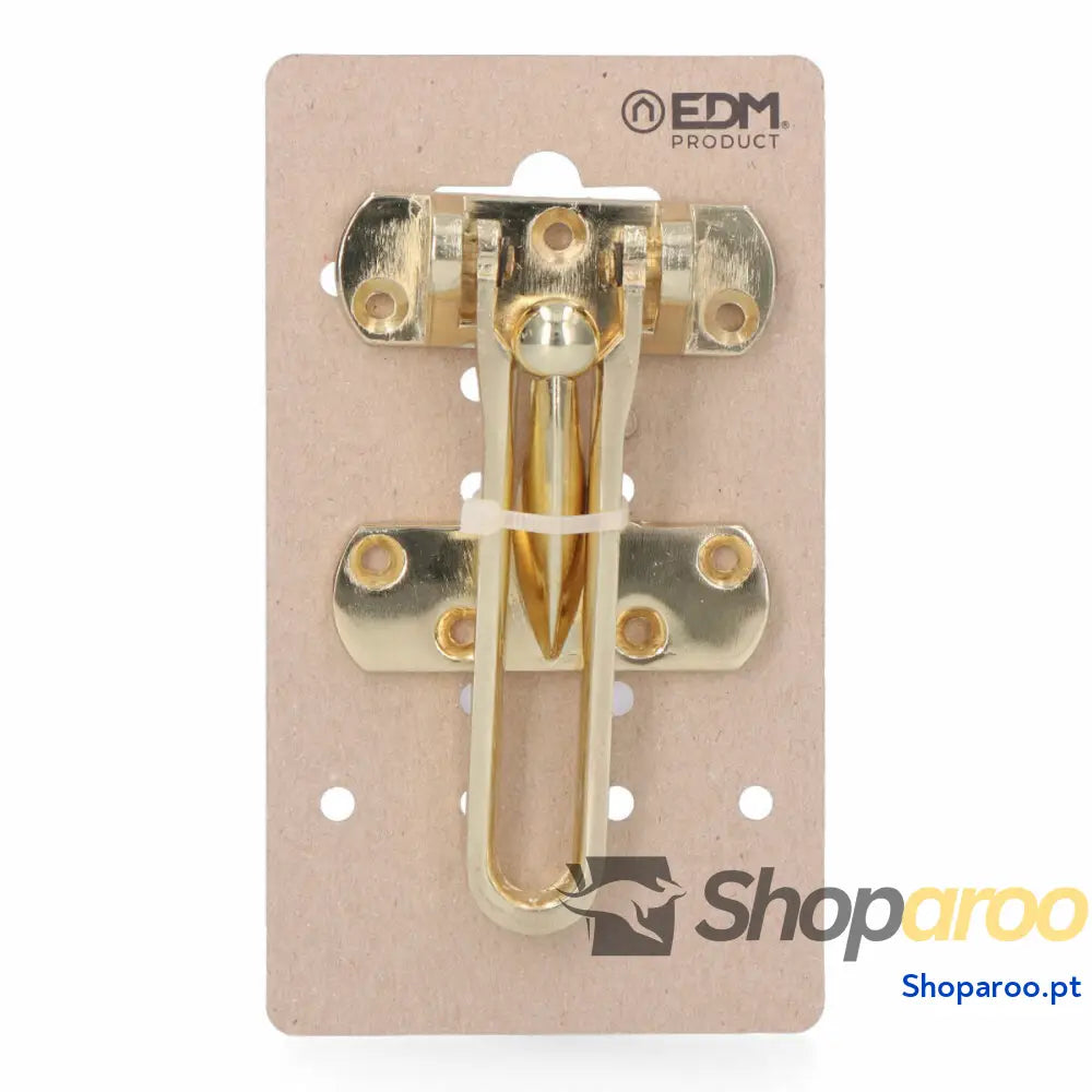Batente de Porta EDM 85375 Dourado Latão Zamak 105 mm Segurança