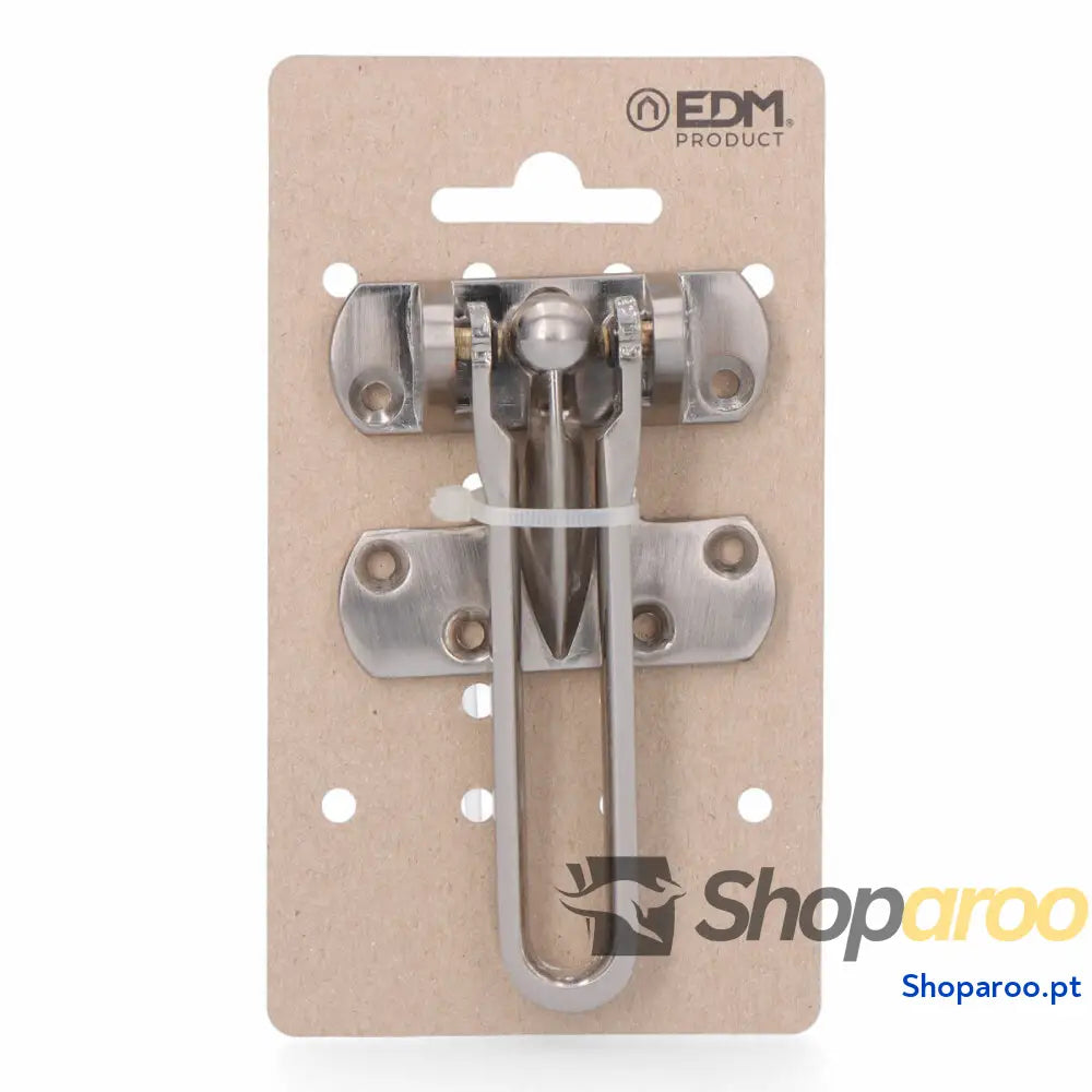 Batente de Porta EDM 85376 Prateado Zamak 105 mm Segurança