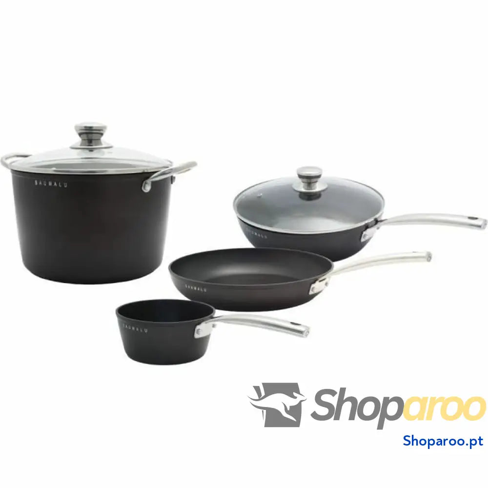 Bateria de Cozinha Baumalu Preto 4 Peças