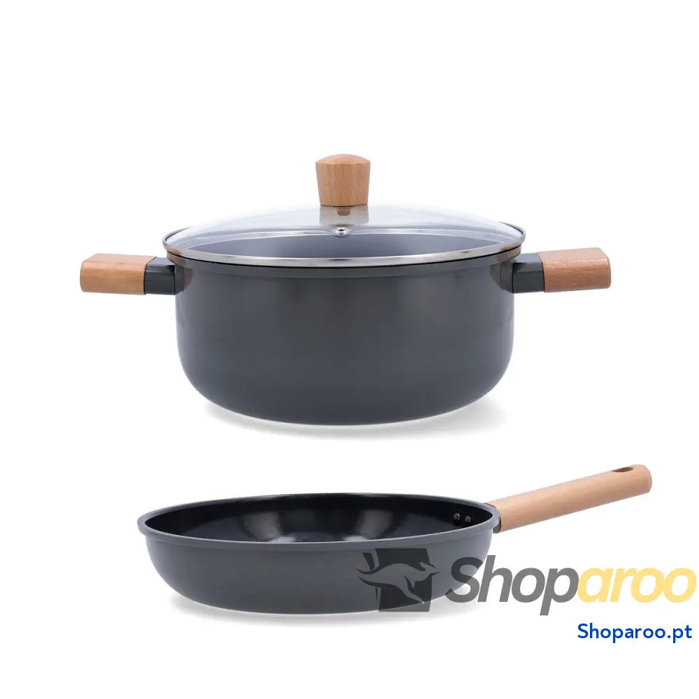 Bateria de Cozinha Bidasoa Mia Cinzento 2 Peças