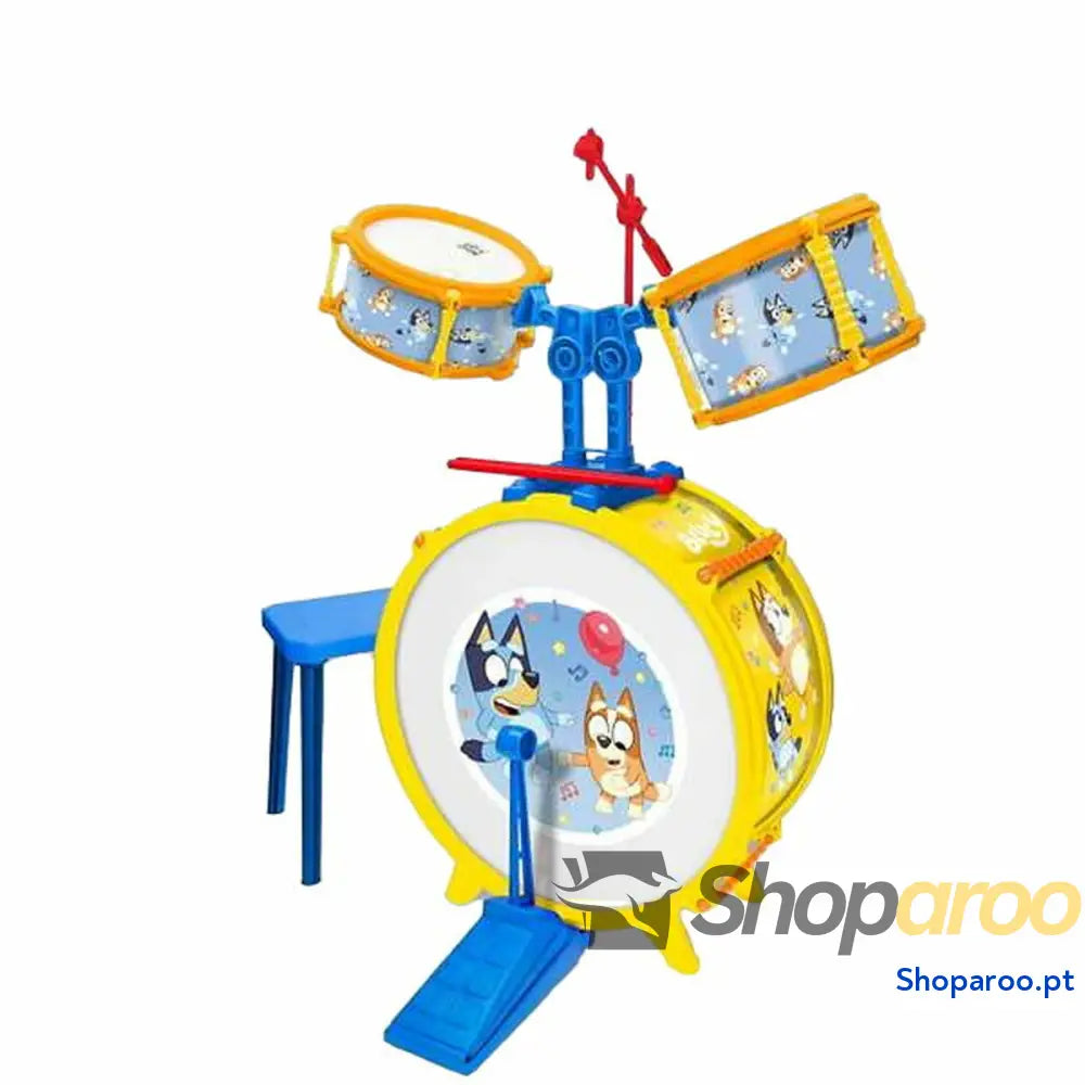 Bateria Musical Bluey Infantil 55 x 36 x 38 cm
