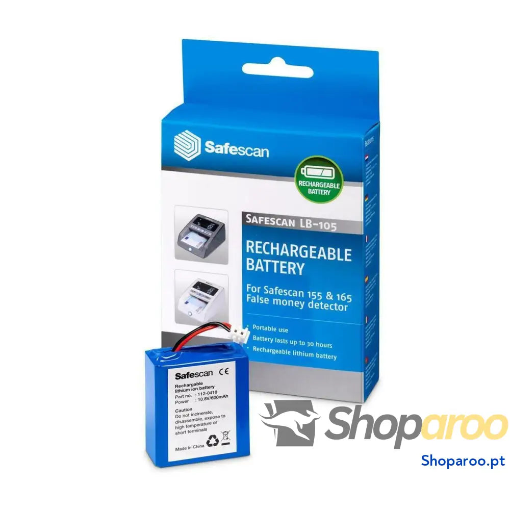 Bateria para detetor de notas falsas Safescan LB-105 Azul