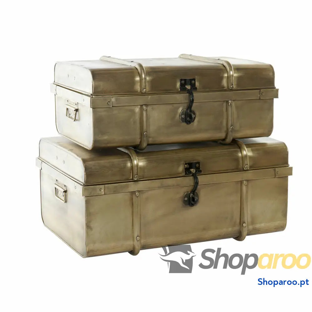 Baú DKD Home Decor Metal (68 x 42 31 cm) (58 35.5 25 (2 pcs)