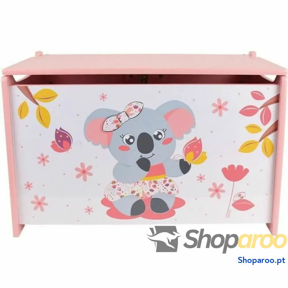 Baú Fun House CALLY MIMI KOALA Cor de Rosa Madeira 40 x 58 x 36 cm
