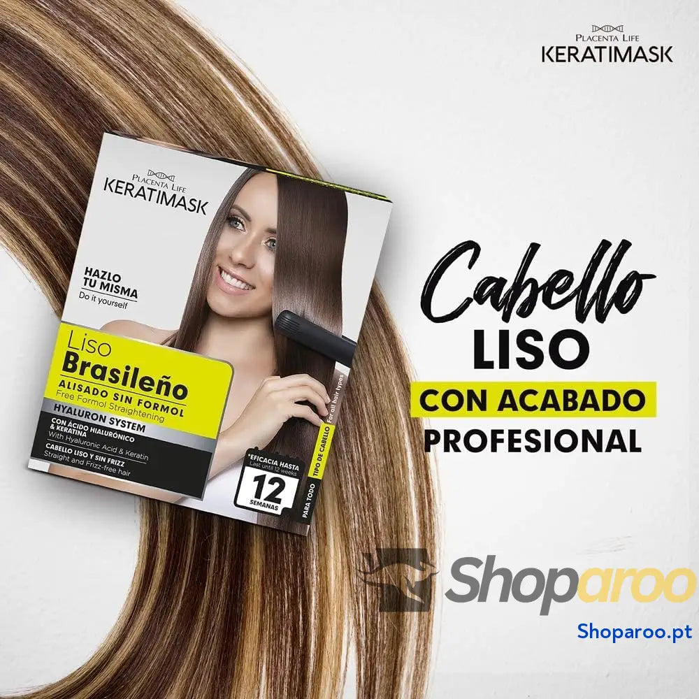 Natural Keratimask Kit de Alisamento Liso Brasileiro com Ácido Hialurónico
