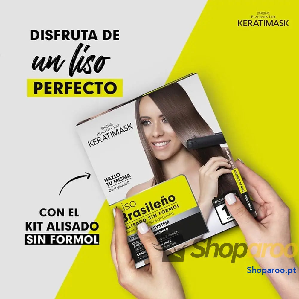 Natural Keratimask Kit de Alisamento Liso Brasileiro com Ácido Hialurónico