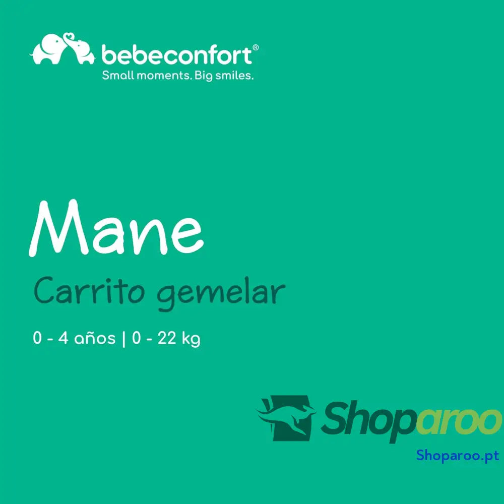 Bebeconfort Mane carrinho de bebé para gémeos 22 kg dobrável automático reclinação total barras segurança giratórias