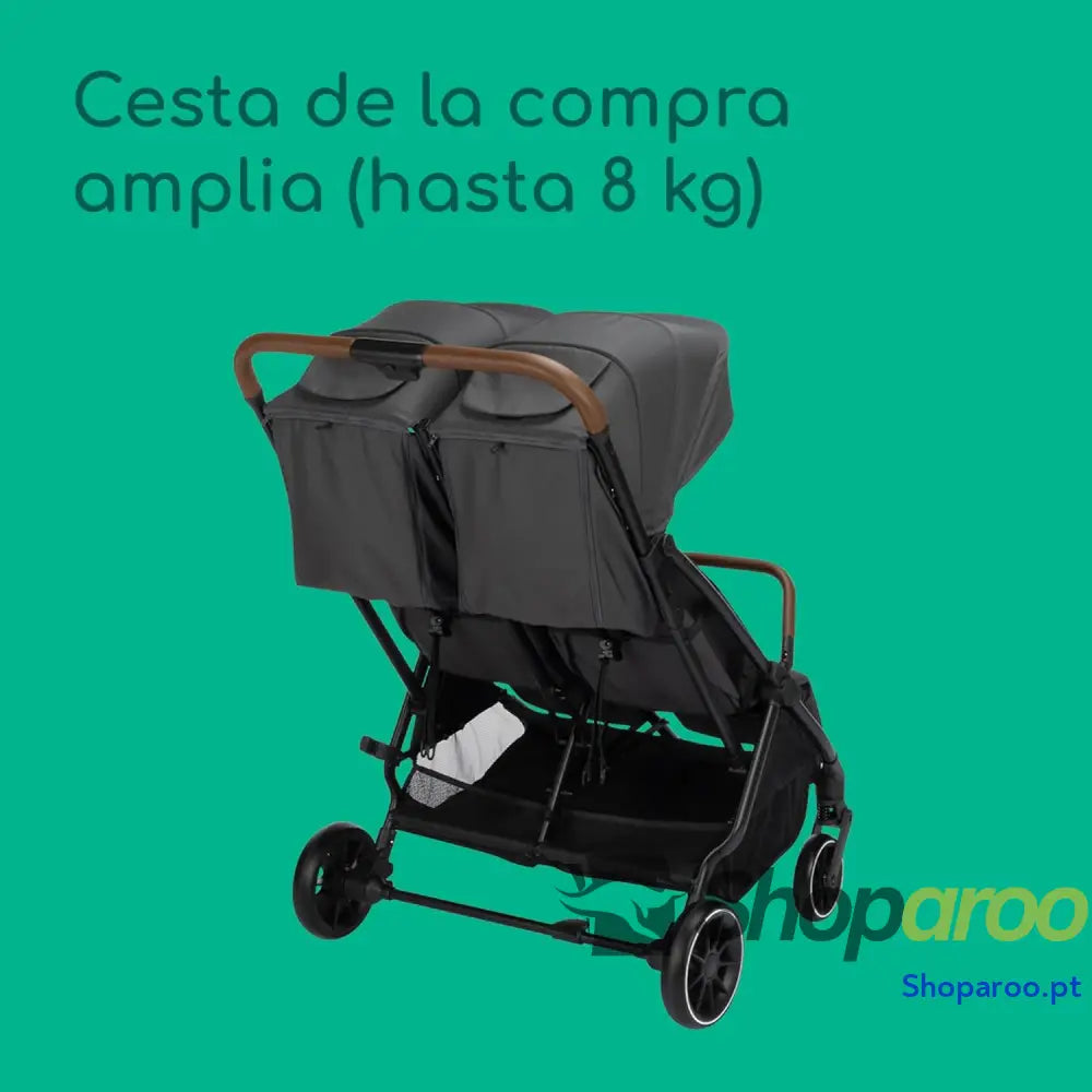 Bebeconfort Mane carrinho de bebé para gémeos 22 kg dobrável automático reclinação total barras segurança giratórias