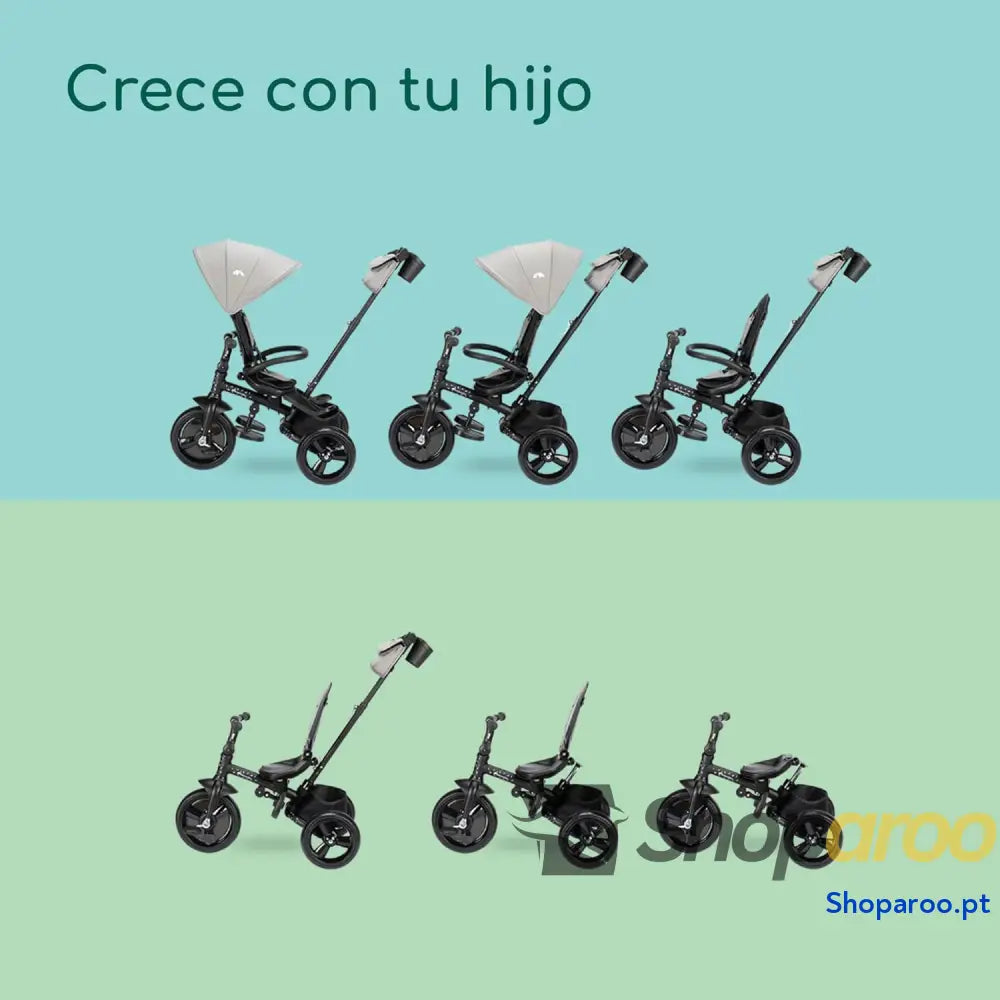Bebeconfort Windy Triciclo Evolutivo com Guiador para Pais 10M 4A 25 kg Ajustável à Criança Assento Confortável