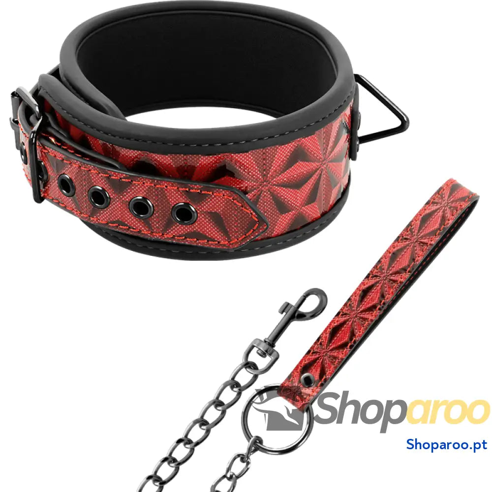 BEGME - COLAR DE COURO VEGANO PREMIUM RED EDITION COM FORRO DE NEOPRENE