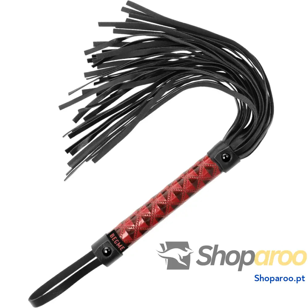 BEGME - FLOGGER DE COURO VEGANO EDIO VERMELHA