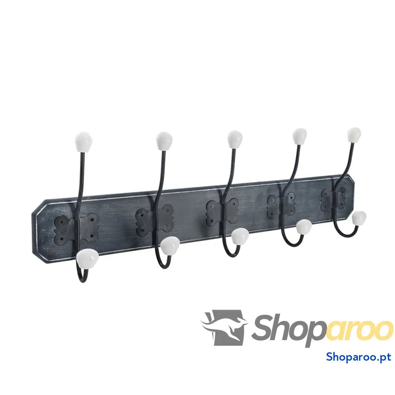 Bengaleiro de parede 5five Simply Smart Preto Madeira 60 x 20 cm
