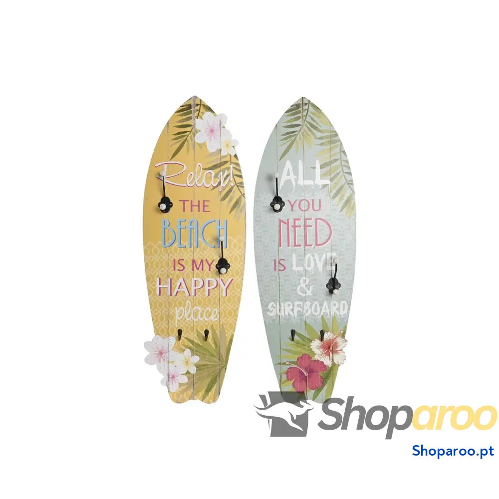 Bengaleiro de parede DKD Home Decor 30 x 90 7 cm Mediterrâneo (2 Unidades)