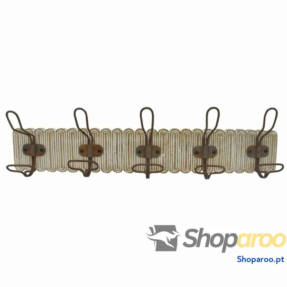 Bengaleiro de parede DKD Home Decor Colonial Ferro Madeira mangueira 61 x 10 21 cm Decapé