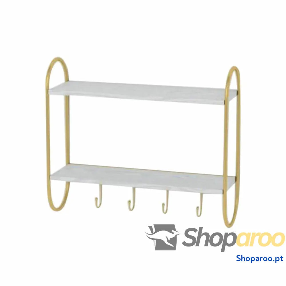 Bengaleiro de parede DKD Home Decor Metal MDF Glam (50 x 15 43 cm)
