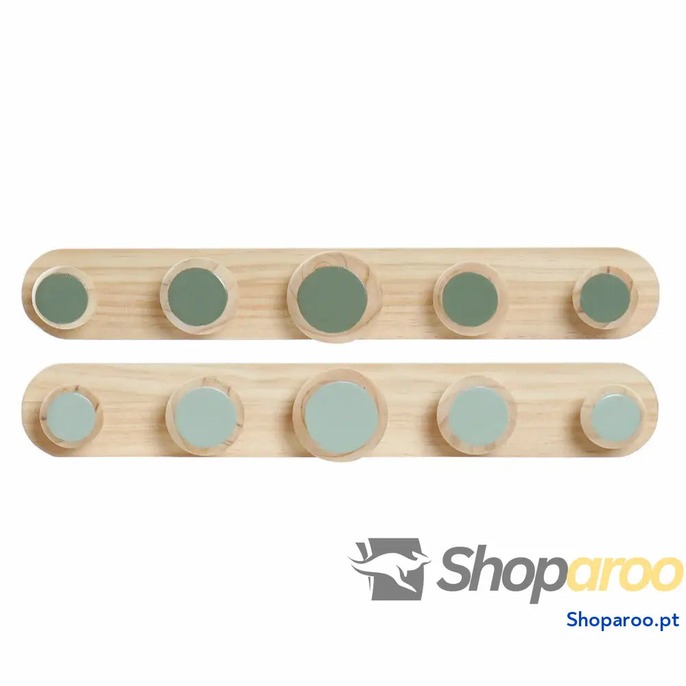 Bengaleiro de parede DKD Home Decor Plástico Madeira MDF Tropical 48 x 6 7,5 cm (2 Unidades)