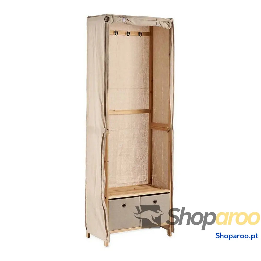 Bengaleiro Kipit MH18002 Bege Madeira 31,5 x 58 168 cm