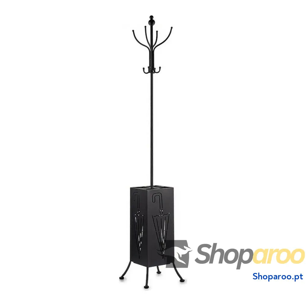 Bengaleiro Suporte de guarda chuva Preto Metal (34 x 188 34 cm)