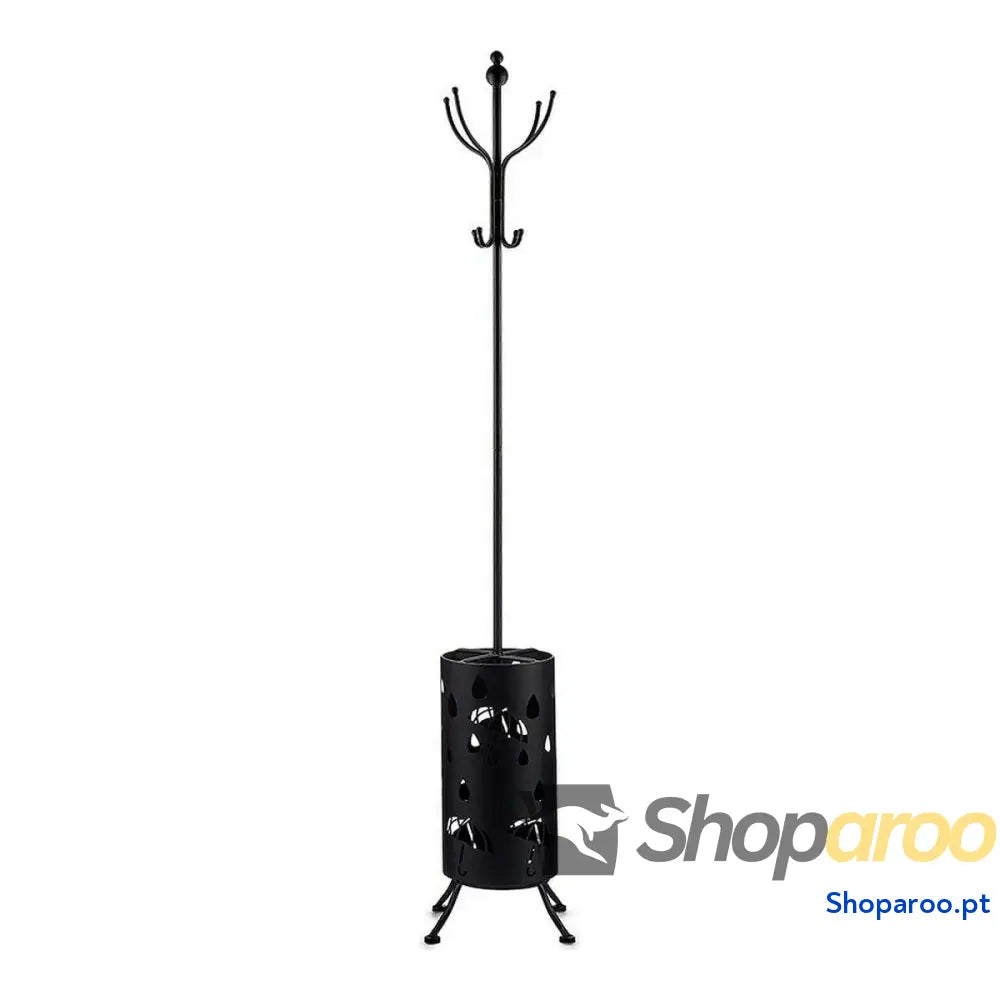 Bengaleiro Suporte de guarda chuva Preto Metal (44 x 185 44 cm)