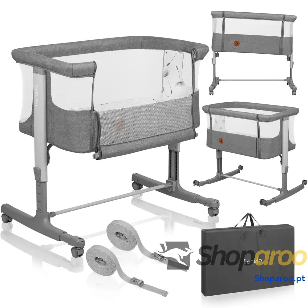 Berço de colecho 3 em 1 até 9 kg berço balanço ajuste altura e inclinação do colchão 4 rodas com travão ergonómico bolsa