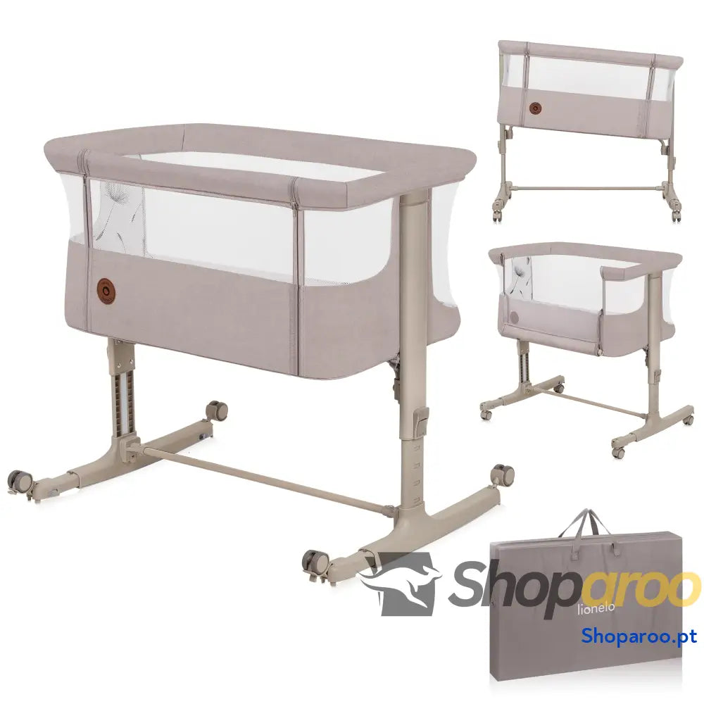 Berço de colecho 3 em 1 até 9 kg berço balanço ajuste altura e inclinação do colchão 4 rodas com travão ergonómico bolsa