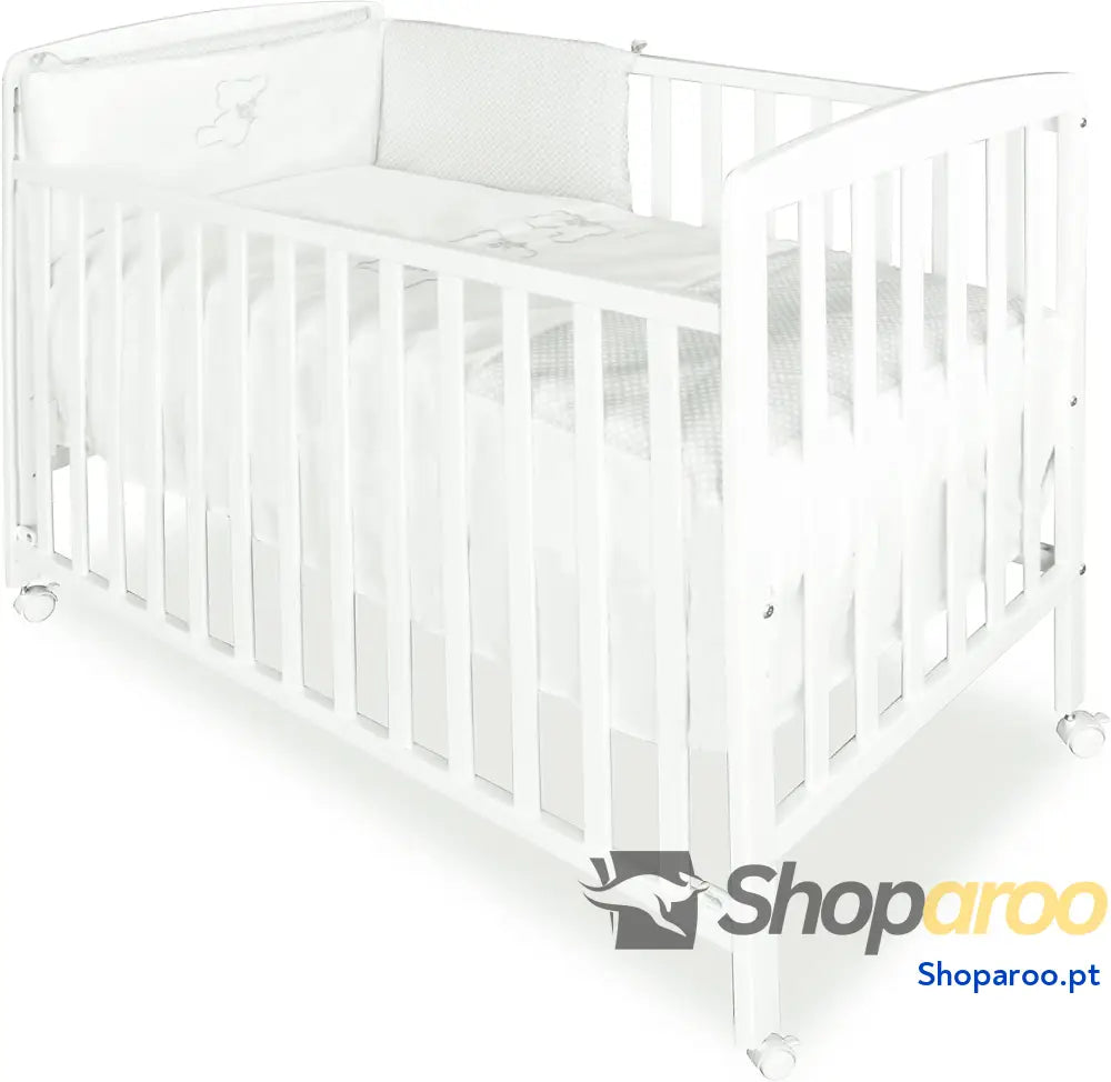 Berço de madeira 120 x 60 cm branco