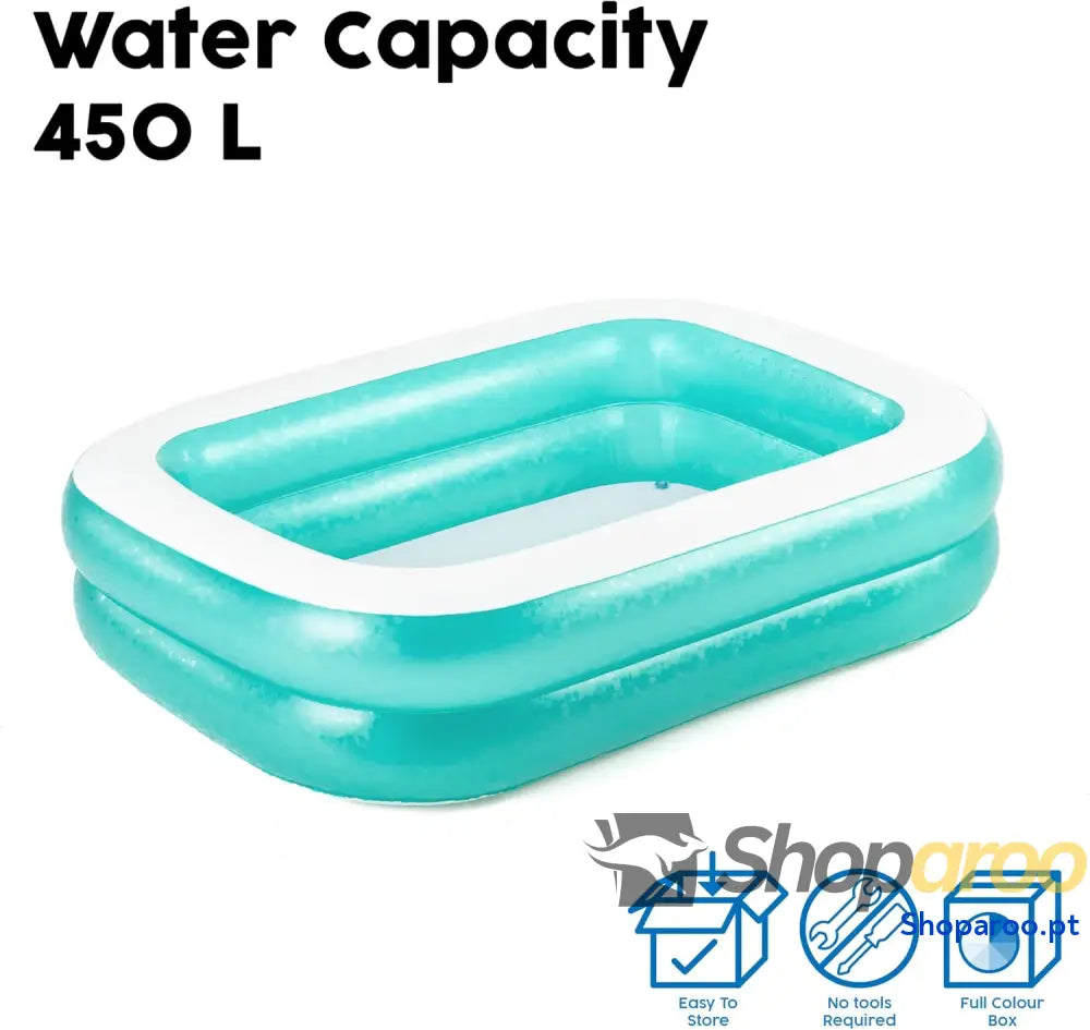 Bestway 54005 Piscina familiar insuflável transparente 200 x 146 48 cm cor verde
