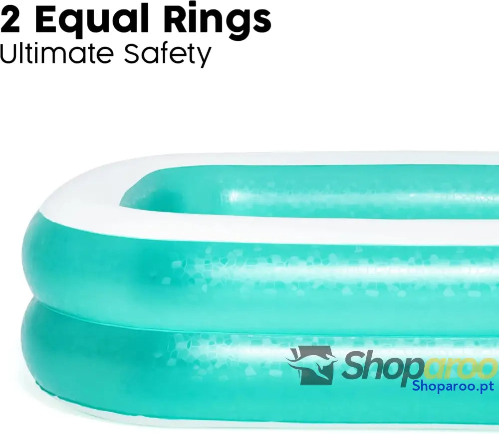 Bestway 54005 Piscina familiar insuflável transparente 200 x 146 48 cm cor verde