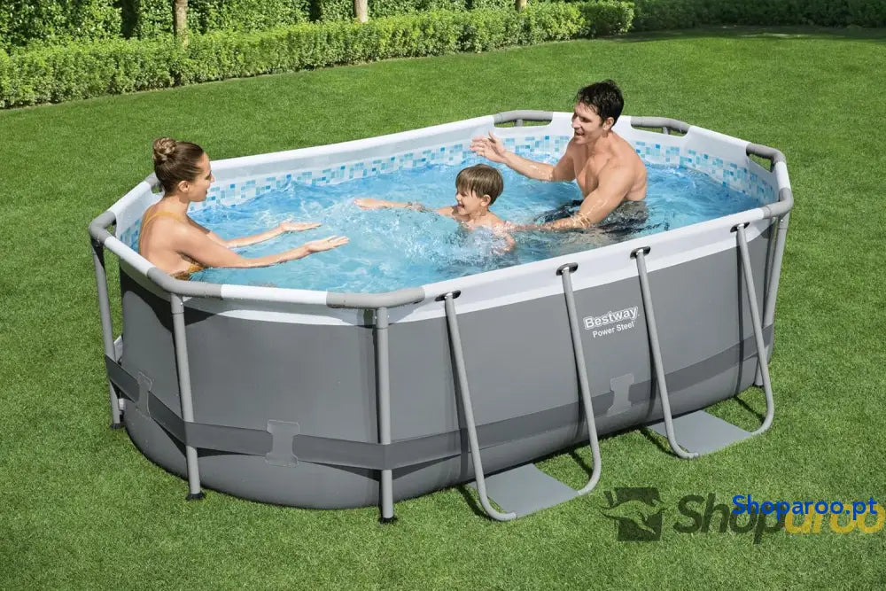 BESTWAY 5614A Piscina desmontável tubular Power Steel oval 305x200x84 cm com filtro de cartucho 1,249 L/H