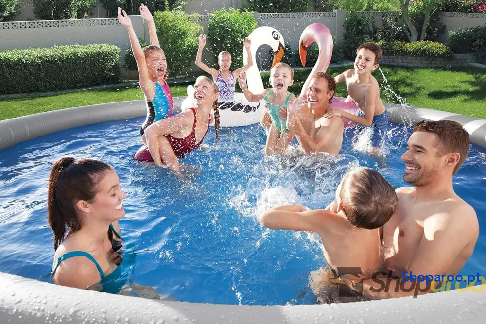 BESTWAY 56418D Piscina desmontável tubular Steel Pro Max 366 x 100 cm com filtro de cartucho 2.006 L/H e escada