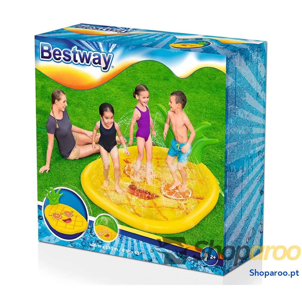 Bestway Aspersor Colchonete Insuflável Abacaxi 196x165 cm + 2 Anos Jardim 52565