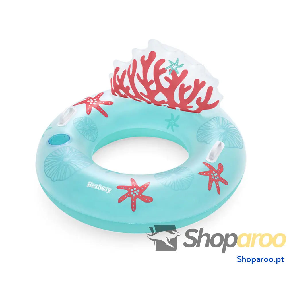 Bestway Boia Inflável com Alças e Encosto Coral D117 cm Praia e Piscina 43730