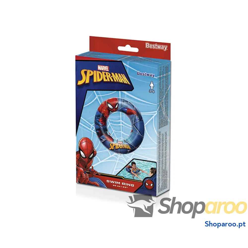 Bestway Bóia Inflável Marvel Spiderman D56 cm + 3 a 6 Anos Praia e Jardim 98003