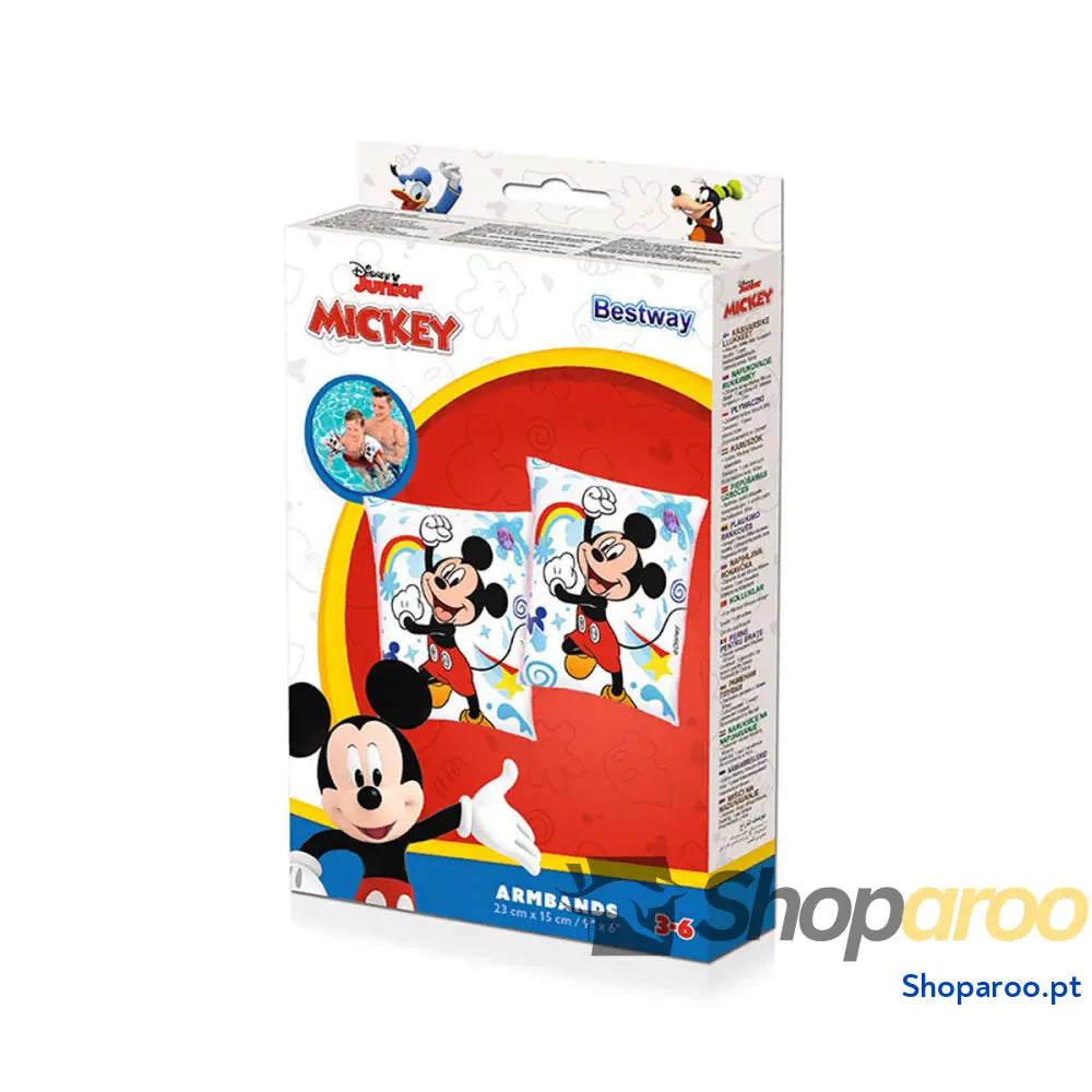 Bestway Braçadeiras Infláveis Disney Mickey & Friends 23x15cm + 3 a 6 Anos Piscina e Praia 91002