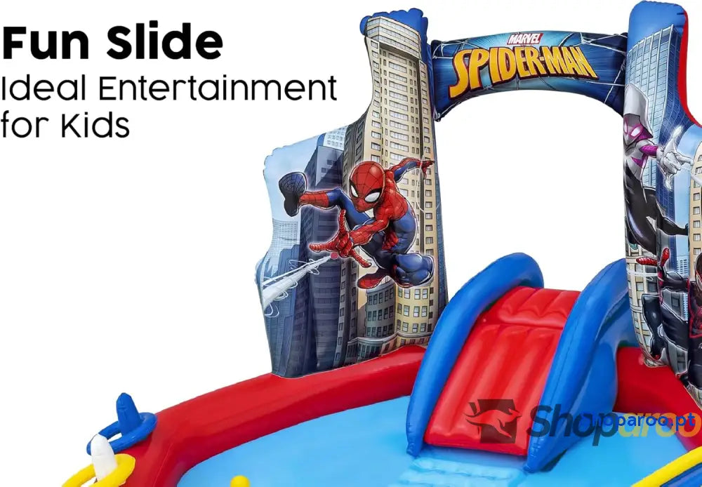 BESTWAY Centro de jogos insuflável 211 x 206 127 cm design Homem Aranha multicolorido