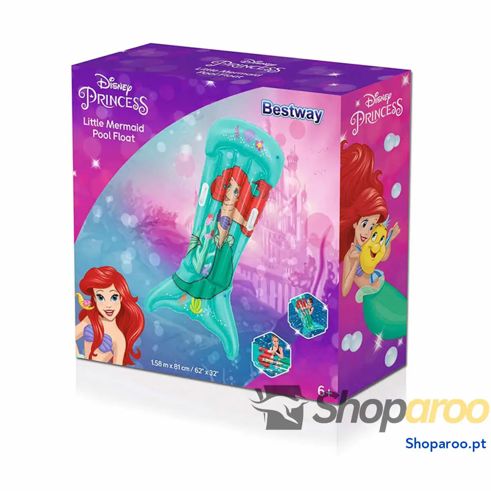 Bestway Colchoneta Disney Pequena Sereia com Alças 158x81 cm + 6 Anos Jardim 09108