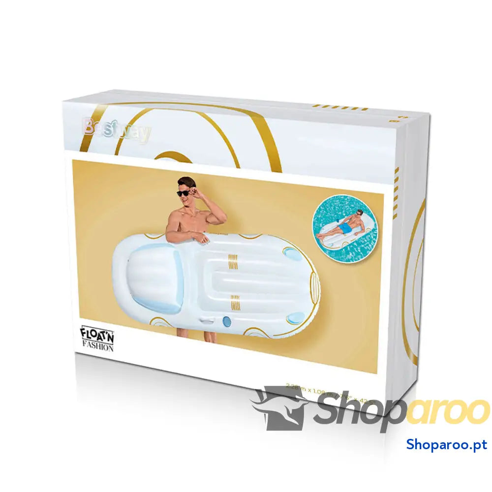 Bestway Colchoneta Inflável com Encosto e Alças 228x108 cm Praia Piscina 43651