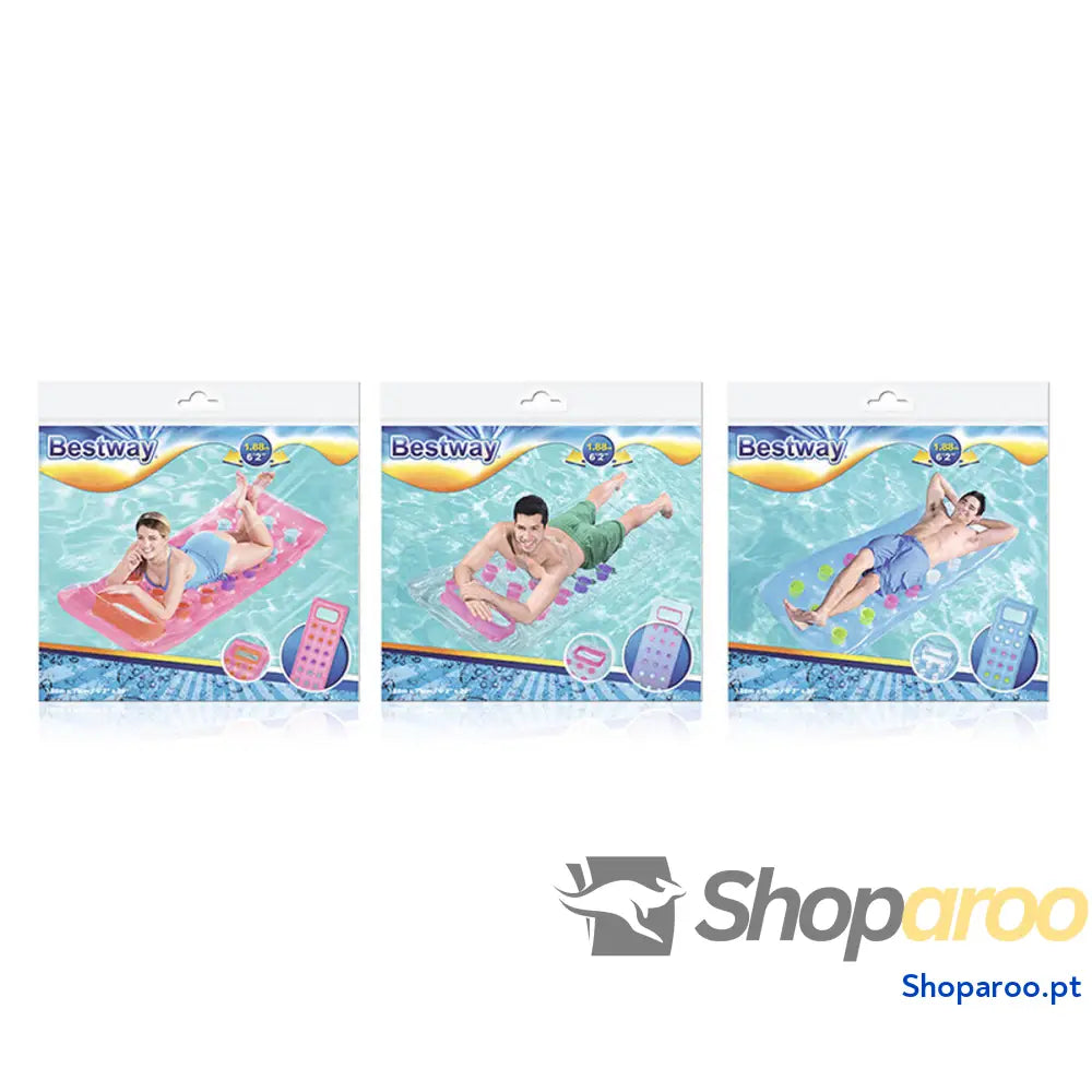 Bestway Colchoneta Inflável com Janela de Vidro Cor Sortida 188x71cm Praia e Piscina 43040