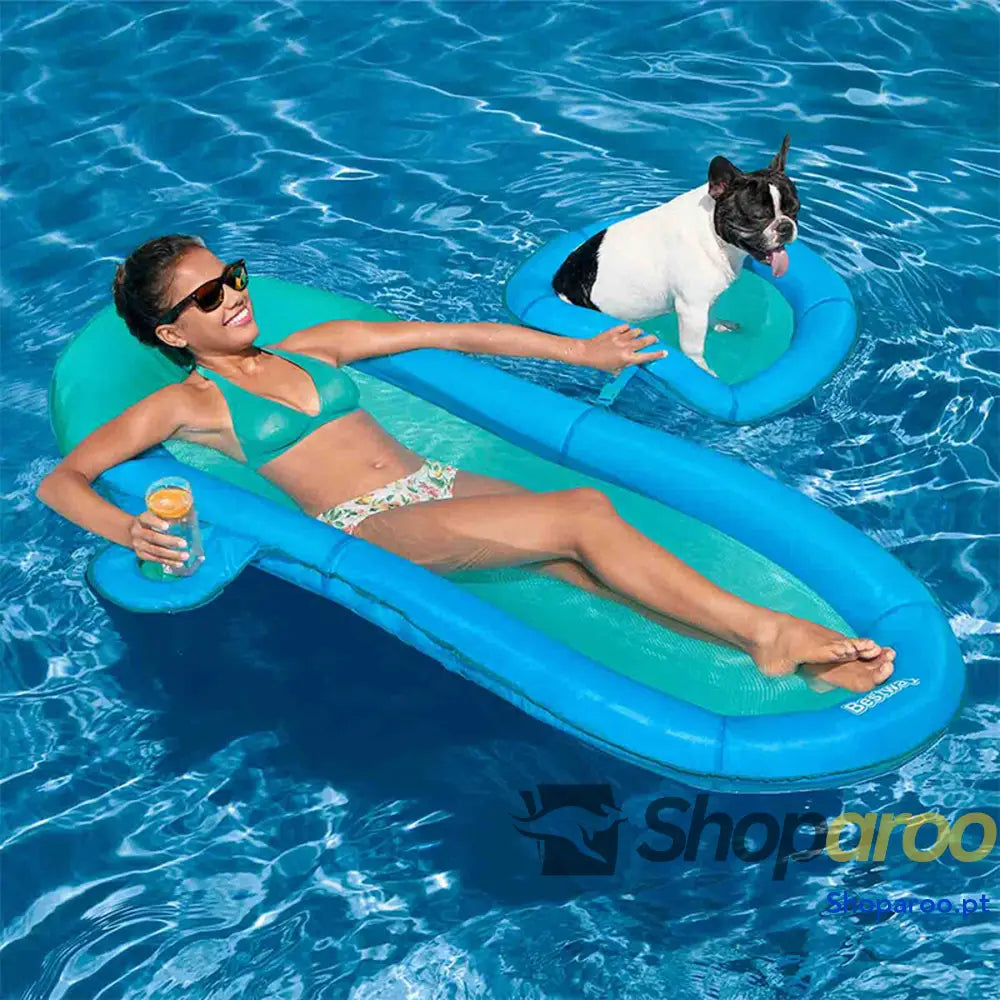 Bestway Colchoneta Inflável Deluxe Flex ’n Fold 171x94 cm Praia e Piscina 43553