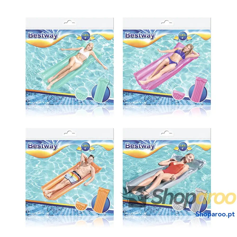 Bestway Colchonete Inflável Deluxe Cor Sortida 183x76 cm Praia e Piscina 44013